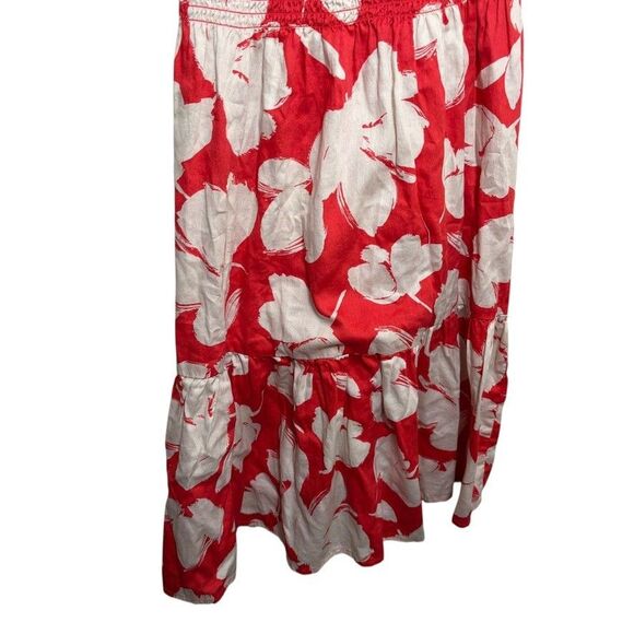 Gap Dress Women's XL Smocked Floral Tiered Strappy Sleeveless Boho Casual - Picture 3 of 7